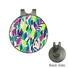 Leaves Drawing Pattern Nature Hat Clips With Golf Markers by Simbadda