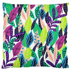 Leaves Drawing Pattern Nature Large Cushion Case (two Sides)