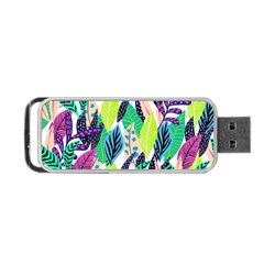 Leaves Drawing Pattern Nature Portable Usb Flash (two Sides) by Simbadda