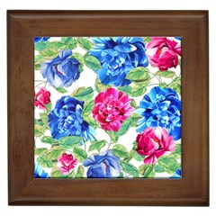 Flowers Floral Picture Flower Framed Tiles by Simbadda