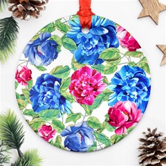 Flowers Floral Picture Flower Ornament (round) by Simbadda