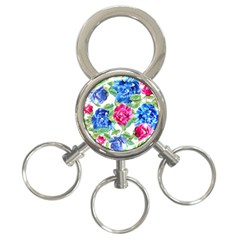 Flowers Floral Picture Flower 3-ring Key Chain by Simbadda