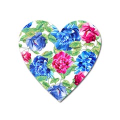 Flowers Floral Picture Flower Heart Magnet by Simbadda