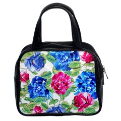 Flowers Floral Picture Flower Classic Handbag (two Sides)