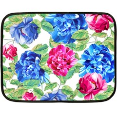 Flowers Floral Picture Flower Double Sided Fleece Blanket (mini)  by Simbadda