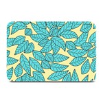 Leaves Dried Leaves Stamping Blue Yellow Plate Mats 18 x12  Plate Mat