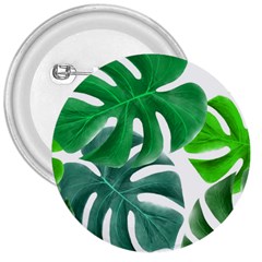 Tropical Greens Leaves Design 3  Buttons by Simbadda