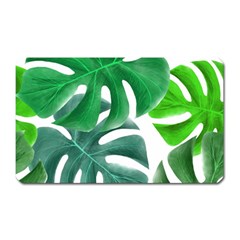 Tropical Greens Leaves Design Magnet (rectangular) by Simbadda