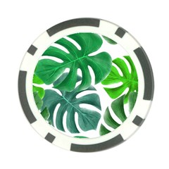 Tropical Greens Leaves Design Poker Chip Card Guard (10 Pack) by Simbadda