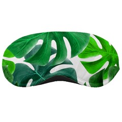 Tropical Greens Leaves Design Sleeping Mask by Simbadda