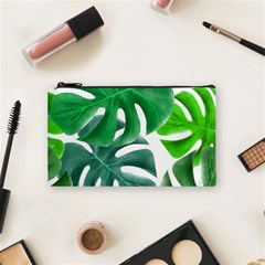 Tropical Greens Leaves Design Cosmetic Bag (small) by Simbadda