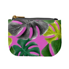 Tropical Greens Leaves Design Mini Coin Purse by Simbadda