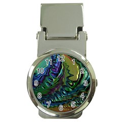 Fractal Art Background Image Money Clip Watches by Simbadda