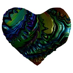 Fractal Art Background Image Large 19  Premium Heart Shape Cushions