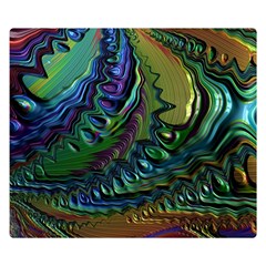 Fractal Art Background Image Double Sided Flano Blanket (small)  by Simbadda