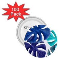 Leaves Tropical Blue Green Nature 1 75  Buttons (100 Pack)  by Simbadda