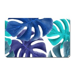 Leaves Tropical Blue Green Nature Magnet (rectangular) by Simbadda