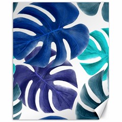 Leaves Tropical Blue Green Nature Canvas 16  X 20  by Simbadda