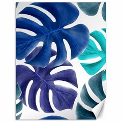 Leaves Tropical Blue Green Nature Canvas 18  X 24  by Simbadda