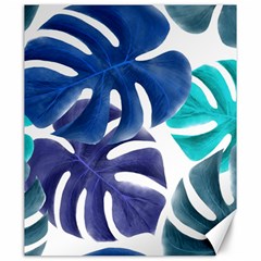 Leaves Tropical Blue Green Nature Canvas 20  X 24  by Simbadda