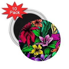 Hibiscus Flower Plant Tropical 2 25  Magnets (10 Pack)  by Simbadda