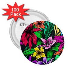 Hibiscus Flower Plant Tropical 2 25  Buttons (100 Pack)  by Simbadda