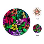 Hibiscus Flower Plant Tropical Playing Cards Single Design (Round) Front