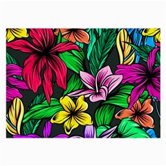 Hibiscus Flower Plant Tropical Large Glasses Cloth by Simbadda