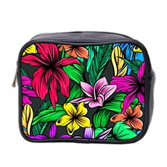 Hibiscus Flower Plant Tropical Mini Toiletries Bag (two Sides) by Simbadda