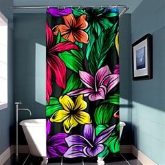 Hibiscus Flower Plant Tropical Shower Curtain 36  X 72  (stall)  by Simbadda