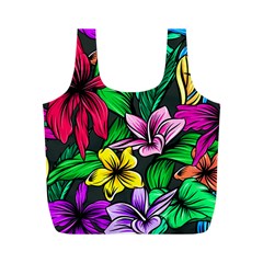 Hibiscus Flower Plant Tropical Full Print Recycle Bag (m) by Simbadda