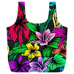 Hibiscus Flower Plant Tropical Full Print Recycle Bag (xl) by Simbadda