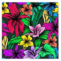 Hibiscus Flower Plant Tropical Large Satin Scarf (square) by Simbadda