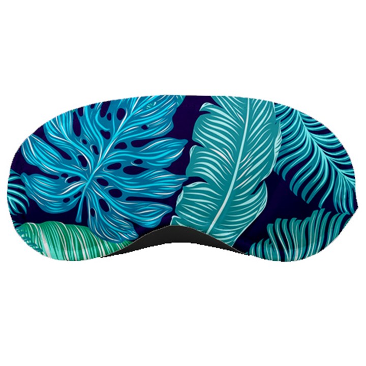 Tropical Greens Leaves Design Sleeping Mask