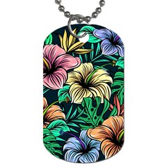 Hibiscus Flower Plant Tropical Dog Tag (One Side)