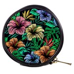 Hibiscus Flower Plant Tropical Mini Makeup Bag Front