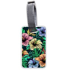 Hibiscus Flower Plant Tropical Luggage Tag (one Side) by Simbadda