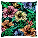 Hibiscus Flower Plant Tropical Large Cushion Case (Two Sides) Front