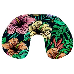 Hibiscus Flower Plant Tropical Travel Neck Pillow