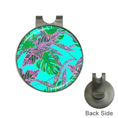 Painting Oil Leaves Reason Pattern Hat Clips With Golf Markers by Simbadda