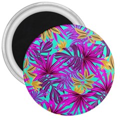 Tropical Greens Leaves Design 3  Magnets by Simbadda