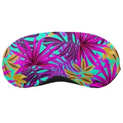 Tropical Greens Leaves Design Sleeping Mask by Simbadda