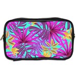 Tropical Greens Leaves Design Toiletries Bag (Two Sides) Back