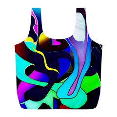 Curvy Collage Full Print Recycle Bag (l) by bloomingvinedesign