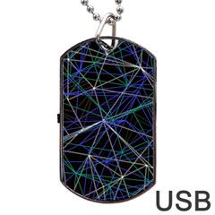 Abstract Background Reason Texture Dog Tag Usb Flash (one Side) by Simbadda