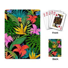 Tropical Greens Leaves Design Playing Cards Single Design (Rectangle)