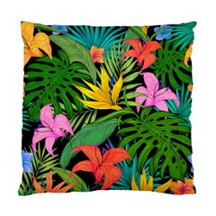 Tropical Greens Leaves Design Standard Cushion Case (One Side)