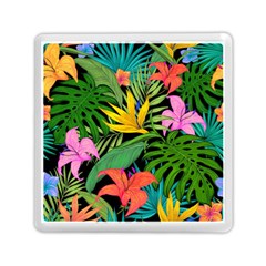 Tropical Greens Leaves Design Memory Card Reader (Square)