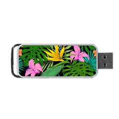 Tropical Greens Leaves Design Portable USB Flash (One Side)