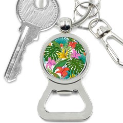 Tropical Greens Leaves Monstera Bottle Opener Key Chain by Simbadda